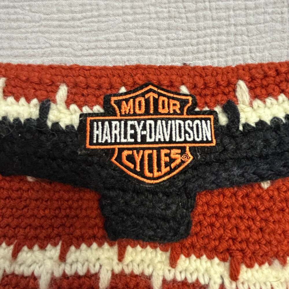 Harley-Davidson Handmade Crochet Crossbody Bag with Logo Patch